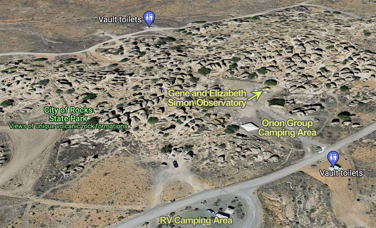 Map to Leasburg Dam SP
