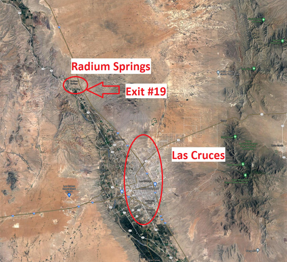 Location relative to Las Cruces